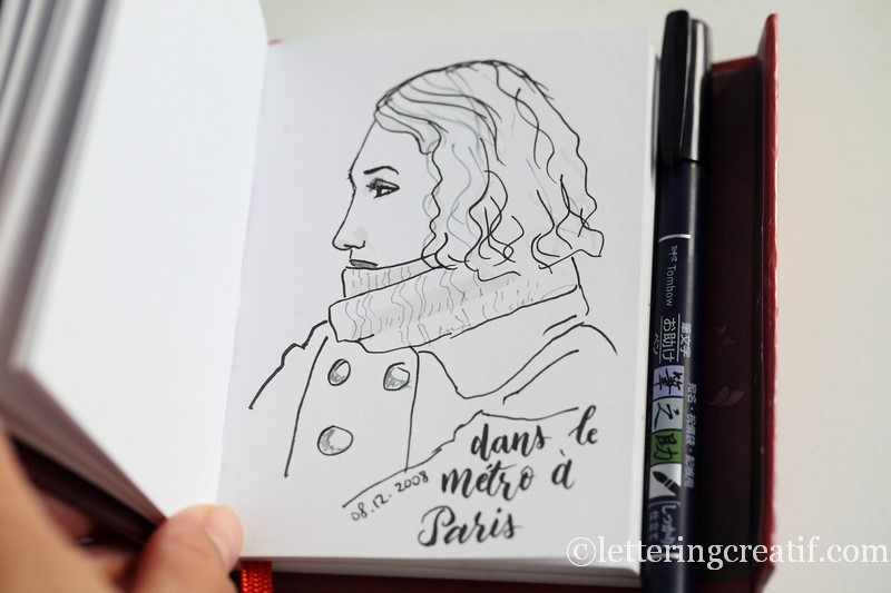 lettering et portrait feutre