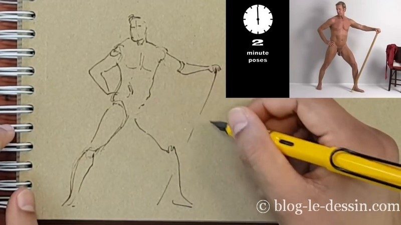 dessiner un homme seance croquis