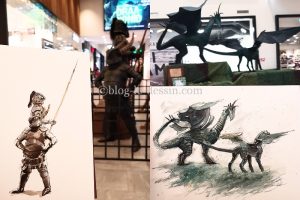 peinture aquarelle dragons sur le vif